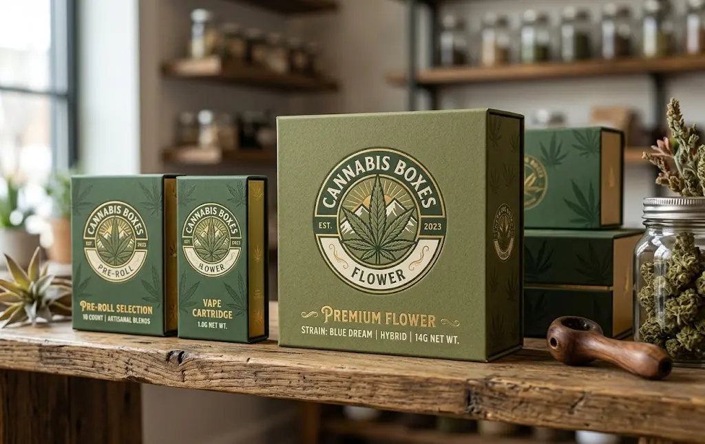 Custom cannabis boxes with logo - John packaging