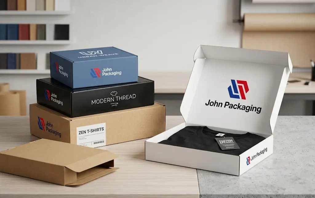 Custom T shirt Boxes by John Packaging